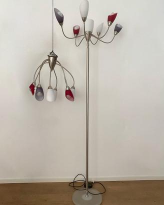 Lampadario e lampada da terra