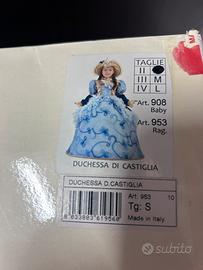 vestito duchessa di castiglia tg s 10/11 anni