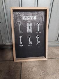 bacheca appendichiavi in legno