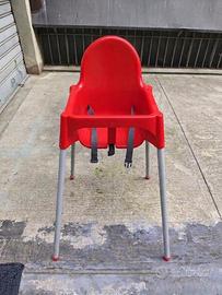 Seggiolone pappa Ikea rosso