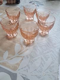 Lotto 6 bicchierini da shot vintage Luminarc Rosal