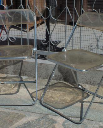 2 Sedie Pieghevoli Castelli 1970 Vintage