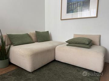 Divano modulare SKLUM beige + Pouf e 2 cuscini