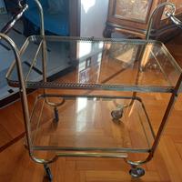 Carrellino vintage anni 60 in cristallo