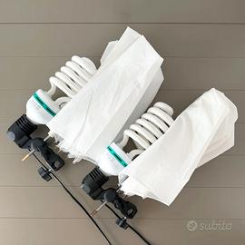 Kit 2 Lampade Studio 135W 5500K + Ombrelli