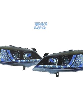 FARI OPEL ASTRA G 97-04 LUCE DIURNA LED CROMO