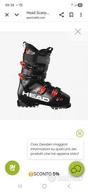 scarponi da sci numero 42,5 e sci marca head