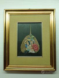 quadro vintage su foglia 