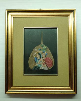 quadro vintage su foglia 