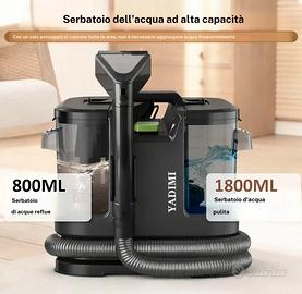 Pulitore portatile per tappeti e tessuti