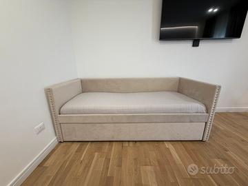 Divano letto singolo in velluto + Materasso Memory