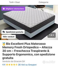 Materasso memory fresh ortopedico NUOVO