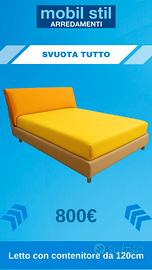 Letto da 120 contenitore L 132 cm - H 101 cm