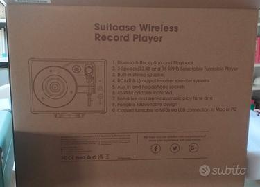 Suitcase wireless record player