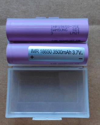 2 Batterie Samsung 18x65mm 3500mAh 3.7V Li-Ion