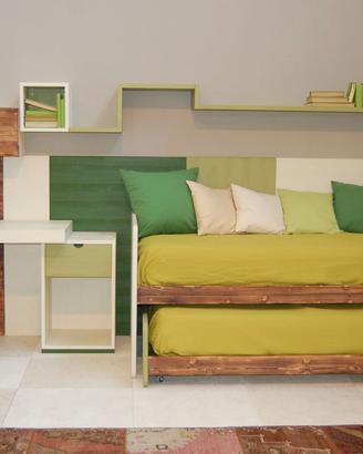 Cameretta bambini in massello di abete naturale