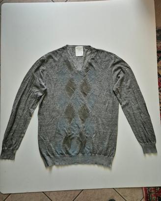 Maglione Peuterey grigio scollo V Aiguille Noire 