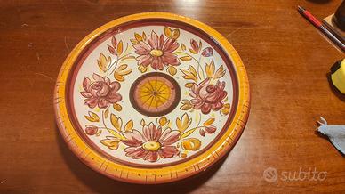 Piatto in ceramica decorato stile siciliano