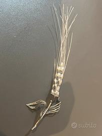 N1222 spiga di grano in argento 800