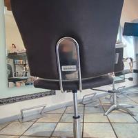 3 sedie da parrucchiera con pompa