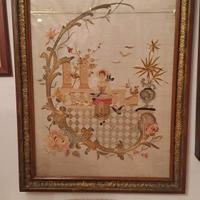 quadro di seta e oro