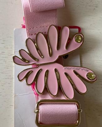 Cintura elastica Fornarina fibbia a farfalla rosa