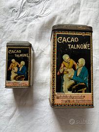 Rara coppia Scatole di latta Talmone