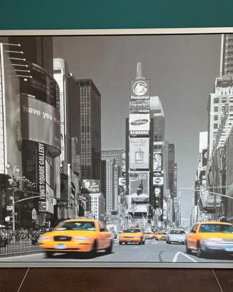 Quadro taxi gialli in Manhattan, New York - 140x10