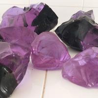 Pepite in vetro di murano viola opalino