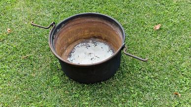 Paiolo in rame per polenta diametro 40 cm