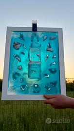 Quadro bottiglia rotta grey goose