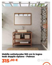 Mobile sotto lavabo con buco