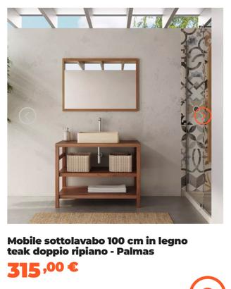 Mobile sotto lavabo con buco
