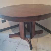 Tavolo tondo allungabile con 4 sedie