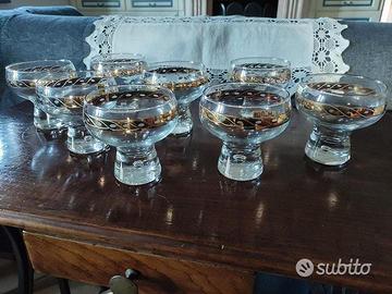 Servizio coppe vintage gelato macedonia cristallo