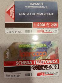 Schede telefoniche vintage usate 