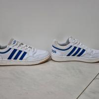 Adidas Hoops 3.0 Low - Bianco/Blu - 43 1/3