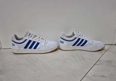 Adidas Hoops 3.0 Low - Bianco/Blu - 43 1/3