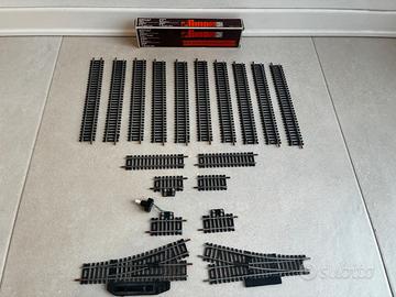 Lotto di 16 binari dritti Lima scala H0 anni 70