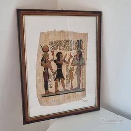 Quadro Papiro Egiziano con Cornice Legno