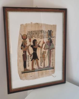 Quadro Papiro Egiziano con Cornice Legno