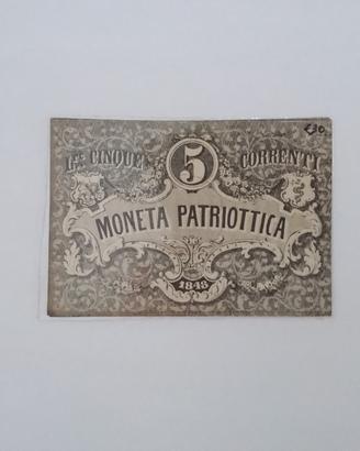 Cartamoneta 5 lire