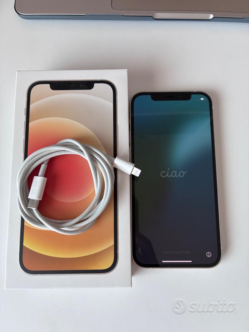 iPhone 12 64GB Bianco +Scatola Originale +cavo USB