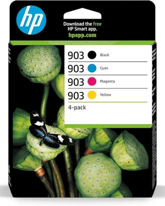 HP 903 Nero, Ciano, Giallo e Magenta, 6ZC73AE, Con