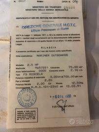 Motore Mariner 2,5 cv