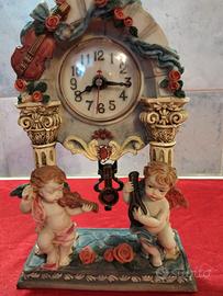 orologio pendolo angelo in resina