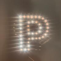 Lettera P scatolata con luci/ lampada decorazione