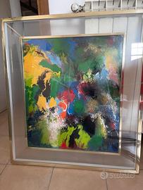 Quadro grande astratto olio su tela Espressionismo
