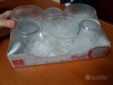 Set 6 bicchieri vetro Bormioli Rocco. Nuovo.