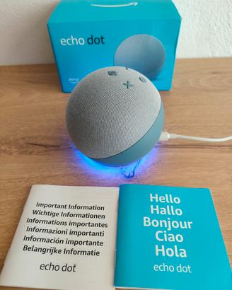 Alexa Echo dot 4 gen turchese 